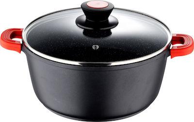 Кастрюля с крышкой Bergner Chroma BG-30116-BK 28 см 6 л черная