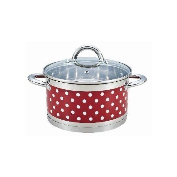 Кастрюля со стеклянной крышкой Bohmann BH-0127-16-red 2 л 16 см