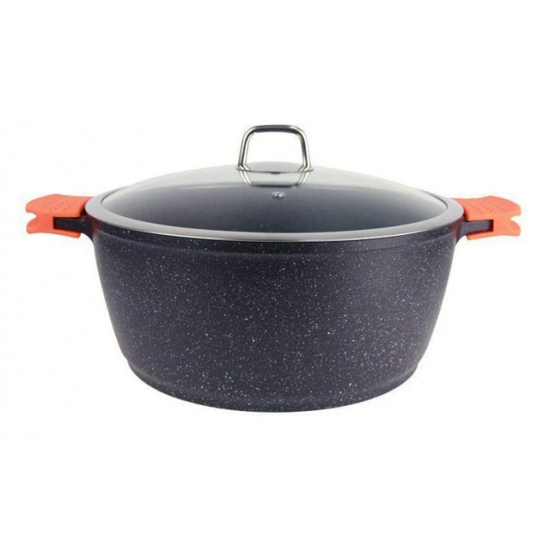 Кастрюля с крышкой Bohmann BH-7350-40-MRB 40 см 17.5 л серая