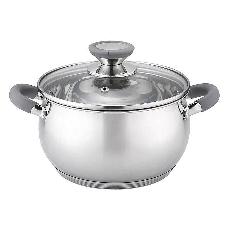 Кастрюля с крышкой Bohmann BH-2315-16-grey 1.8 л 16 см серая