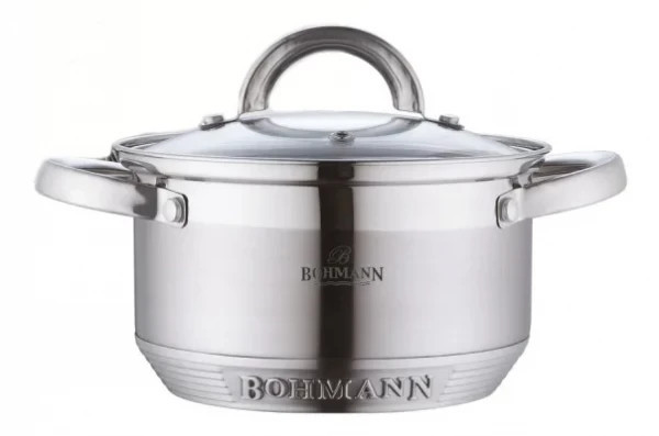 Кастрюля со стеклянной крышкой Bohmann BH-0715-24 24 см Кастрюля со стеклянной крышкой Bohmann BH-0715-24 24 см