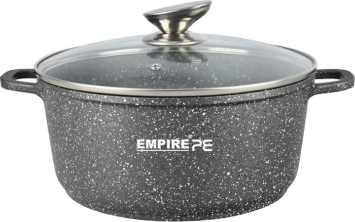 Кастрюля с крышкой Empire Грей EM-7339 16 см 1 л серая