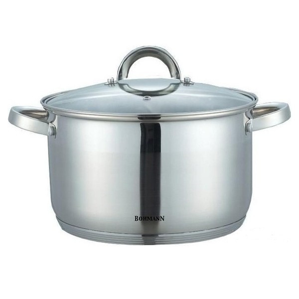 Кастрюля со стеклянной крышкой Bohmann BH-1416 2.1 л 16 см Кастрюля со стеклянной крышкой Bohmann BH-1416 2.1 л 16 см