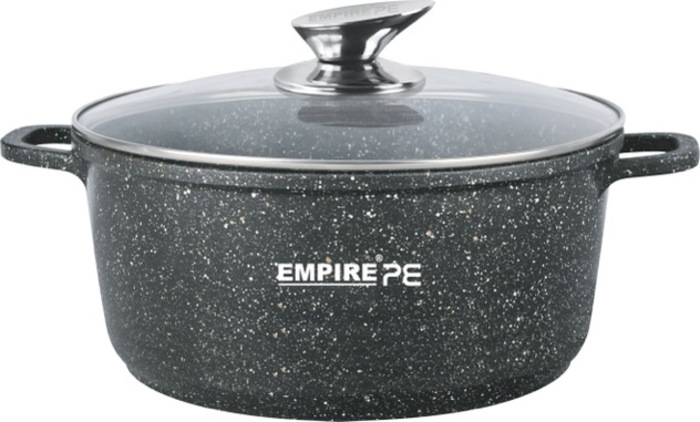 Кастрюля с крышкой Empire Блэк EM-7319 16 см 1 л черная Кастрюля с крышкой Empire Блэк EM-7319 16 см 1 л черная