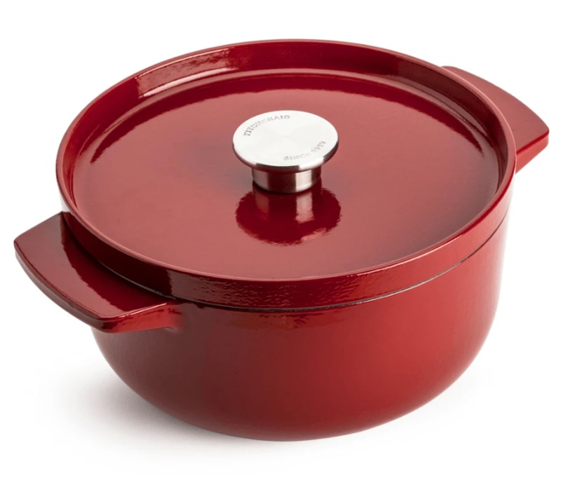 Каструля с крышкой KitchenAid СС006060-001 26 см 5.2 л красная