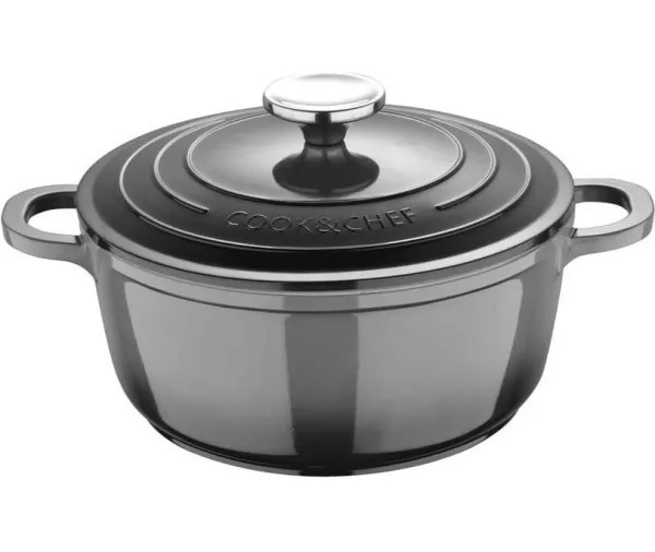 Кастрюля с крышкой Bergner Excalibur BG-36102-GY 28 см 6.5 л серая