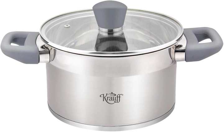Кастрюля с крышкой Krauff Elite 26-238-058 22 см 4.7 л серебристая