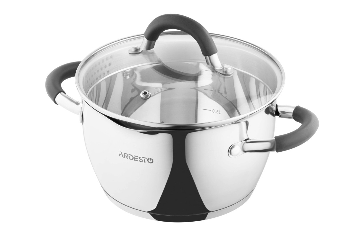 Кастрюля с крышкой Ardesto Gemini Livorno AR-1923-GS 18 см 2.3 л Кастрюля с крышкой Ardesto Gemini Livorno AR-1923-GS 18 см 2.3 л