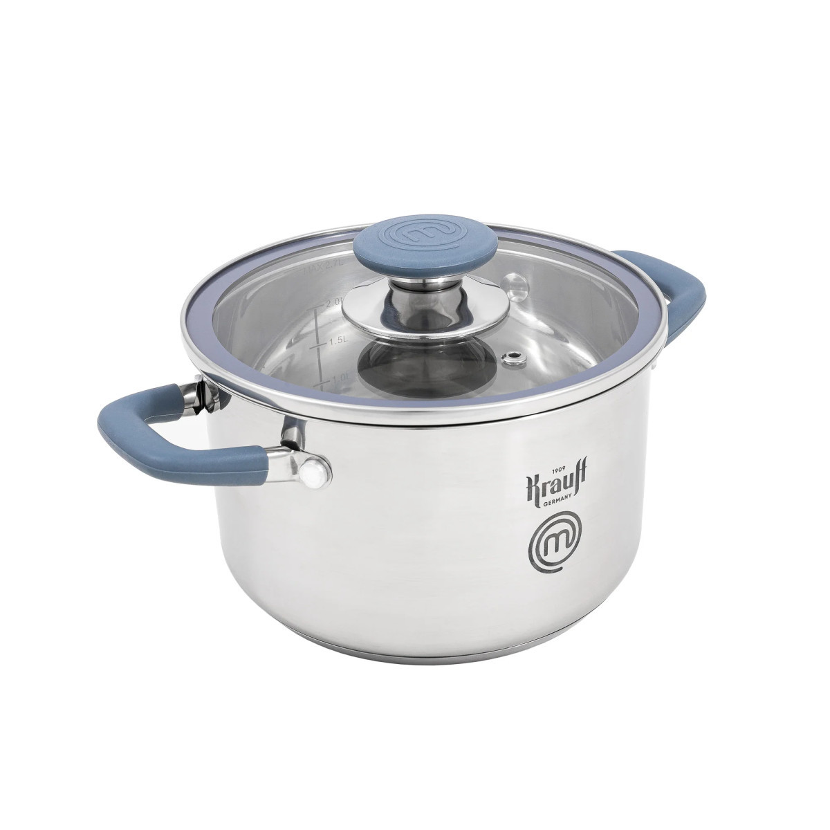 Кастрюля с крышкой Krauff MasterChef 26-238-085 18 см 2.7 л серебристая Кастрюля с крышкой Krauff MasterChef 26-238-085 18 см 2.7 л серебристая