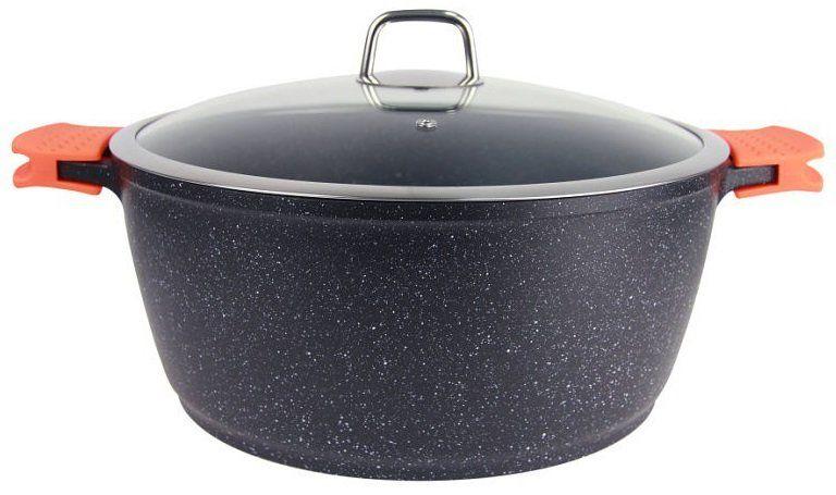 Кастрюля с крышкой Bohmann BH-7350-26-MRB 26 см 5 л серая