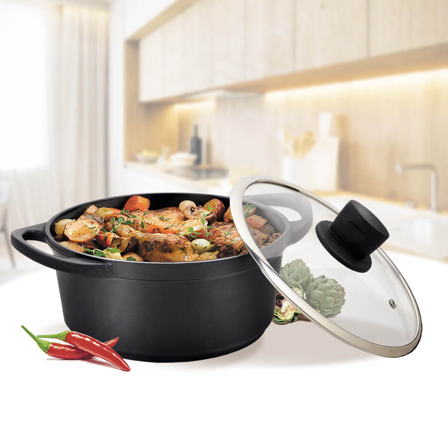 Кастрюля с крышкой Maestro MR-4320 2.7 л 20 см черная Кастрюля с крышкой Maestro MR-4320 2.7 л 20 см черная