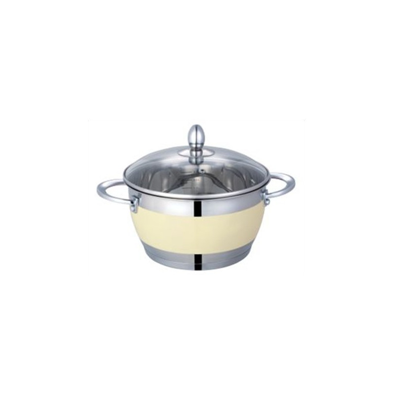 Кастрюля со стеклянной крышкой Lessner Сolor Beige 55117-16-B 1.9 л 16 см
