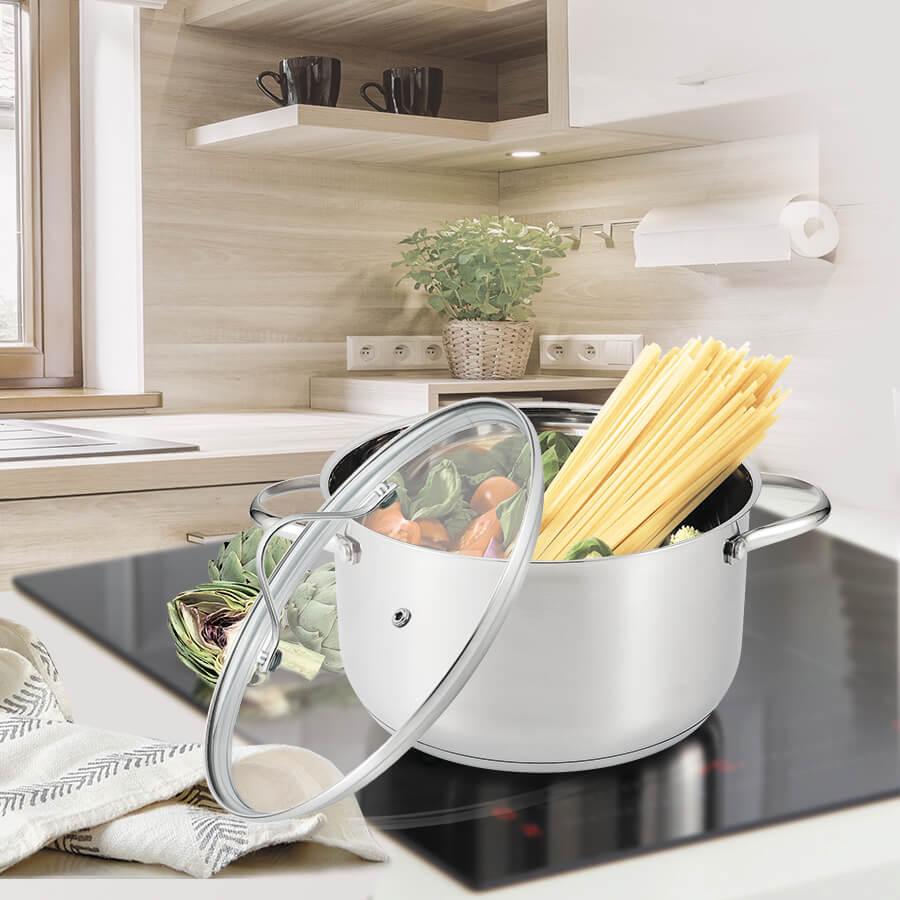 Кастрюля с крышкой Maestro MR-3519-24 5.8 л 24 см Кастрюля с крышкой Maestro MR-3519-24 5.8 л 24 см