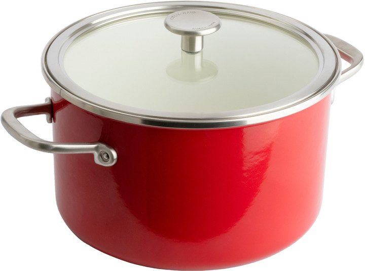 Кастрюля с крышкой KitchenAid Steel Core CC003267-001 20 см 3.7 л красная
