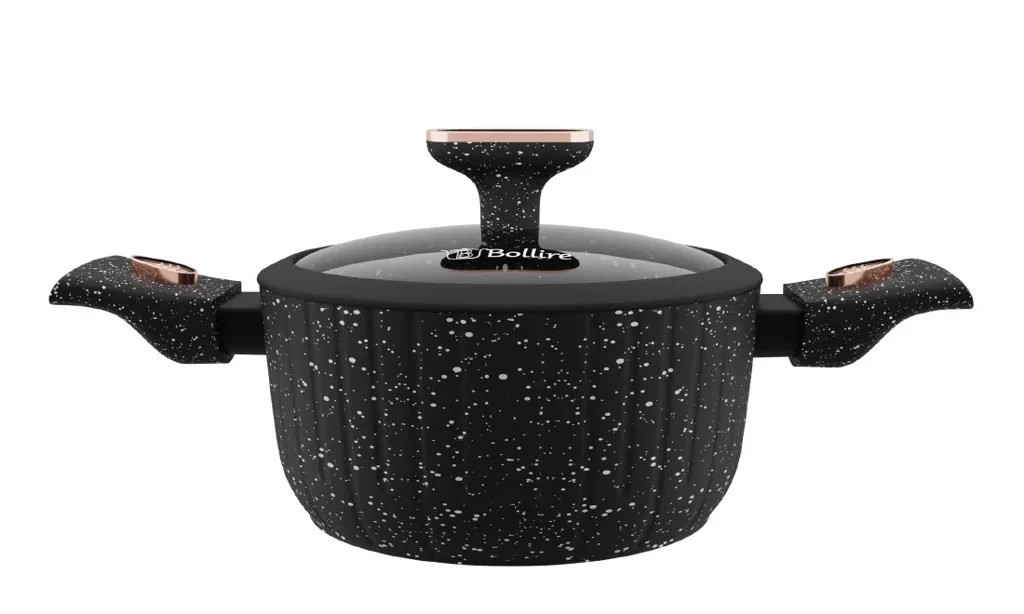 Кастрюля со стеклянной крышкой Bollire SiСilia BR-1504 28 см 6 л