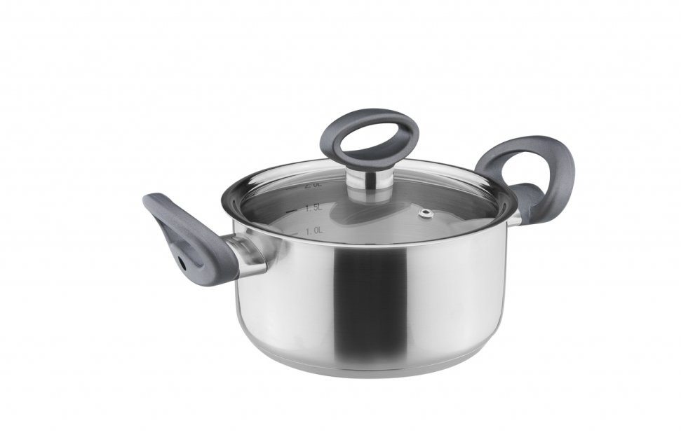 Кастрюля Vinzer Delight VZ-50053 18 см 2.2 л серебристая