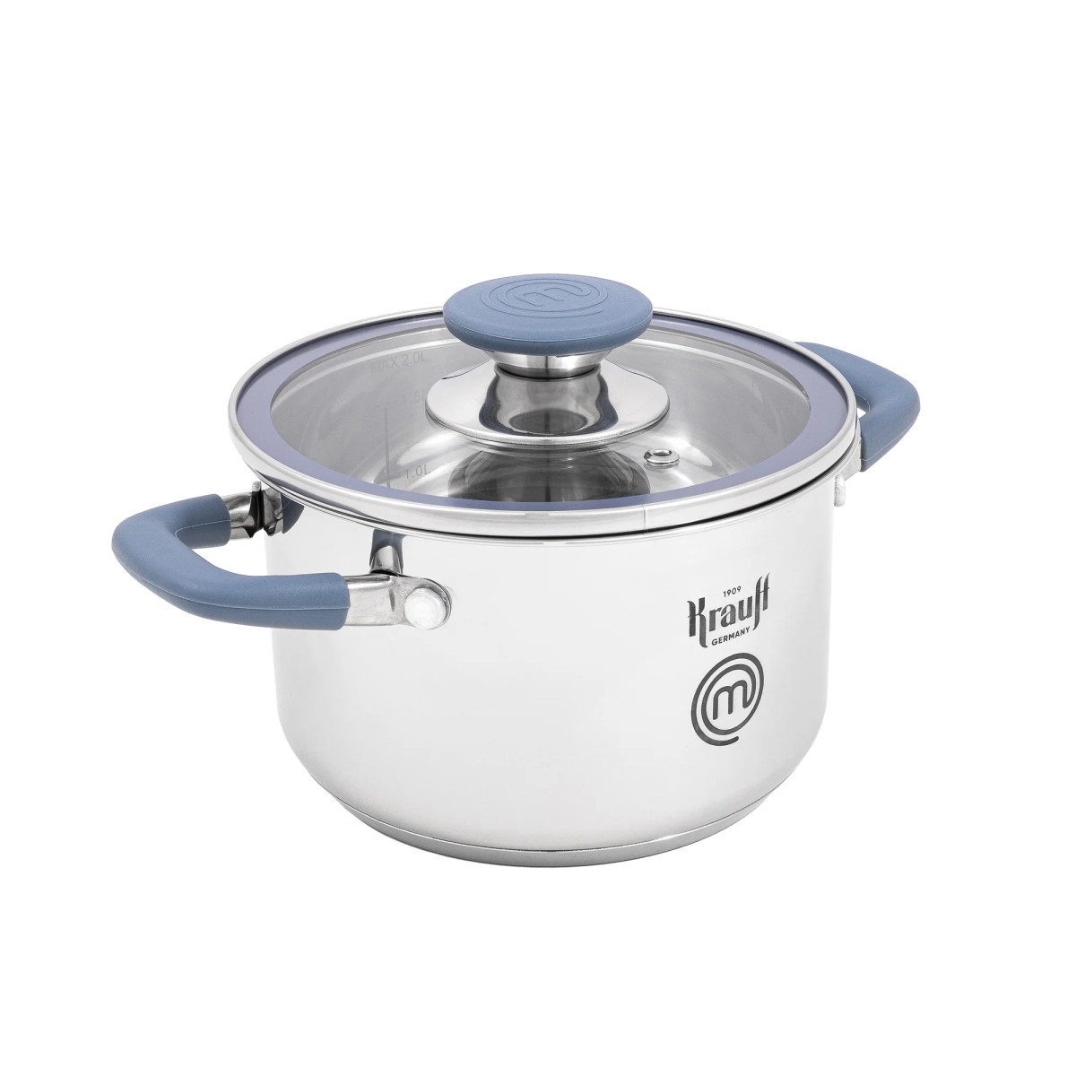 Кастрюля с крышкой Krauff MasterChef 26-238-084 16 см 2 л серебристая Кастрюля с крышкой Krauff MasterChef 26-238-084 16 см 2 л серебристая