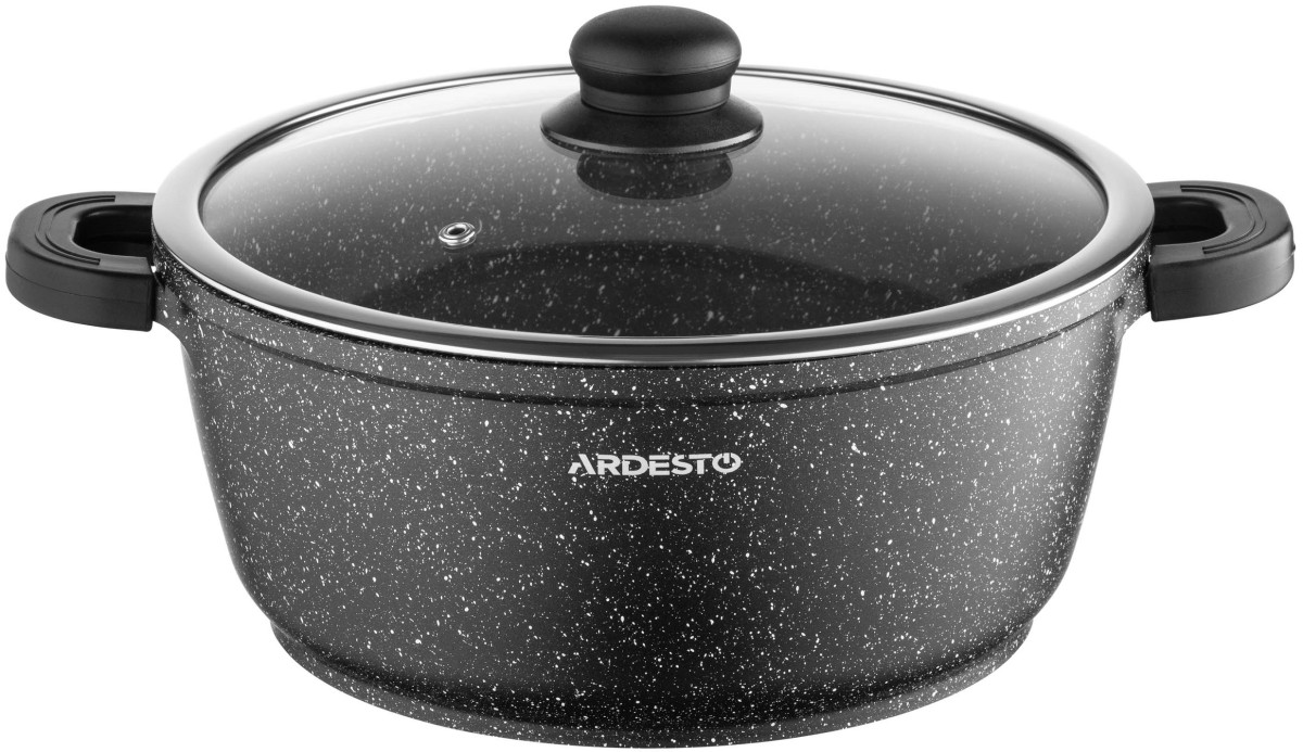 Кастрюля с крышкой Ardesto Gemini Anzio AR2454GE 26 см 5 л черная