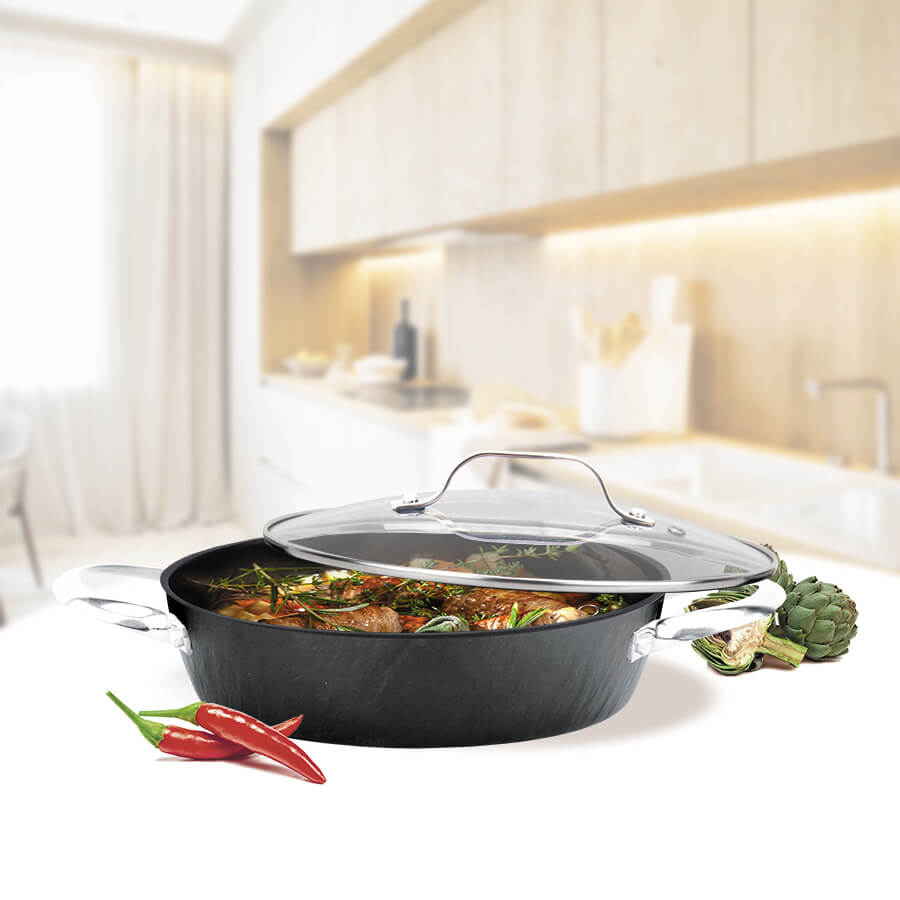 Кастрюля с крышкой Maestro MR-4426-S 26 см 2.5 л черная Кастрюля с крышкой Maestro MR-4426-S 26 см 2.5 л черная
