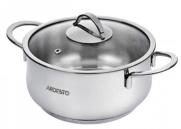 Кастрюля со стеклянной крышкой Ardesto BlaСk Mars AR-0743-S 4,3 л 22 см Кастрюля со стеклянной крышкой Ardesto BlaСk Mars AR-0743-S 4,3 л 22 см