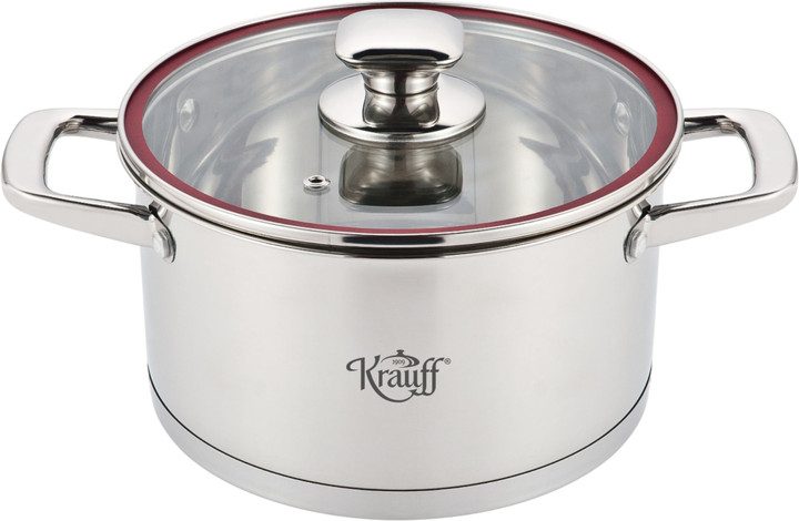 Кастрюля с крышкой Krauff Prime Chef 26-238-070 22 см 4.7  л серебристая