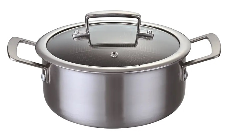Кастрюля с крышкой Bohmann BH-4100-20 20 см 2.8 л серебристый