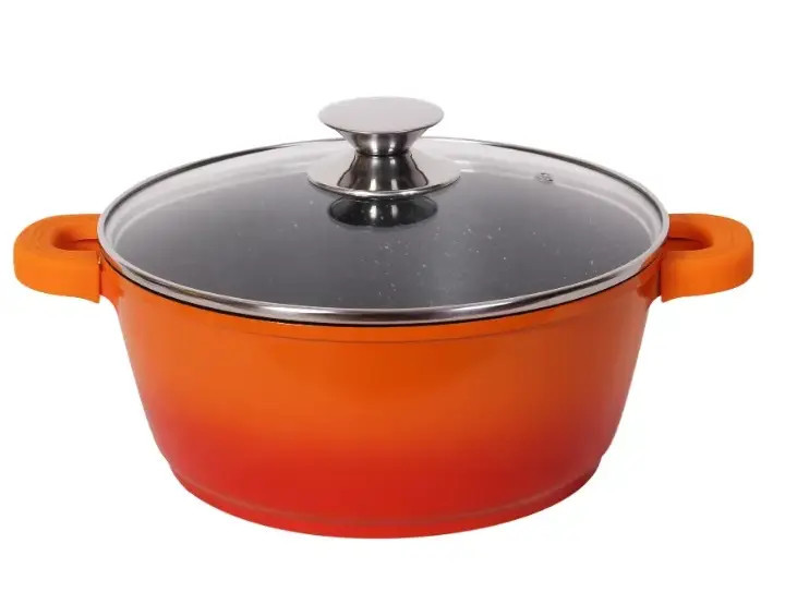 Кастрюля со стеклянной крышкой Bohmann BH-7324-MRB-OR 3.9 л 24 см Кастрюля со стеклянной крышкой Bohmann BH-7324-MRB-OR 3.9 л 24 см