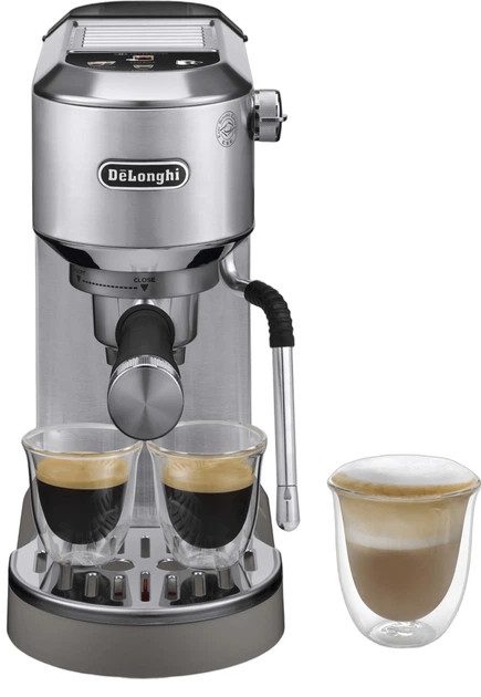 Кофеварка рожковая Delonghi Dedica Duo EC 890.M 1450 Вт серебристая