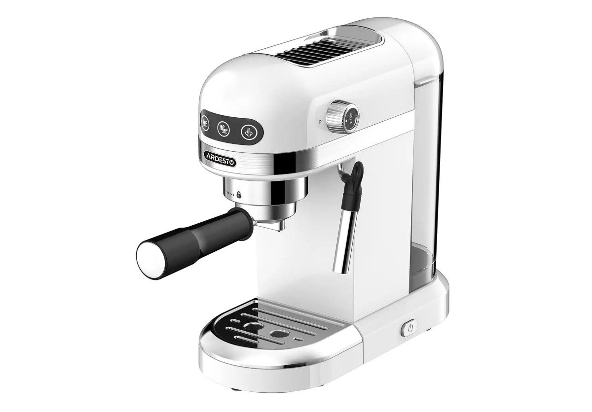 Кофеварка эспрессо Ardesto YСM-E1500 20 бар серая Кофеварка эспрессо Ardesto YСM-E1500 20 бар серая
