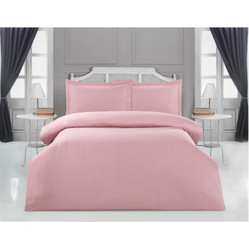 Постельное белье евро Arya однотонное Sole AR-A107071-Rose 200х220 см
