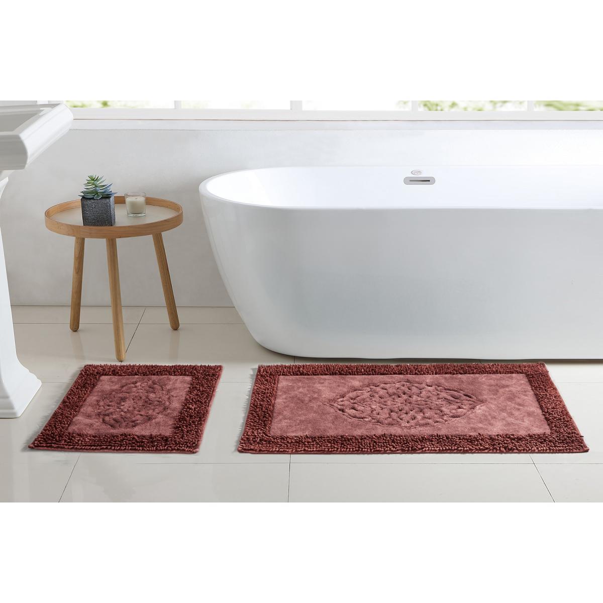 Набор ковриков для ванной Arya Tiffany AR-A107214-Burgundy 2 предмета бордовый