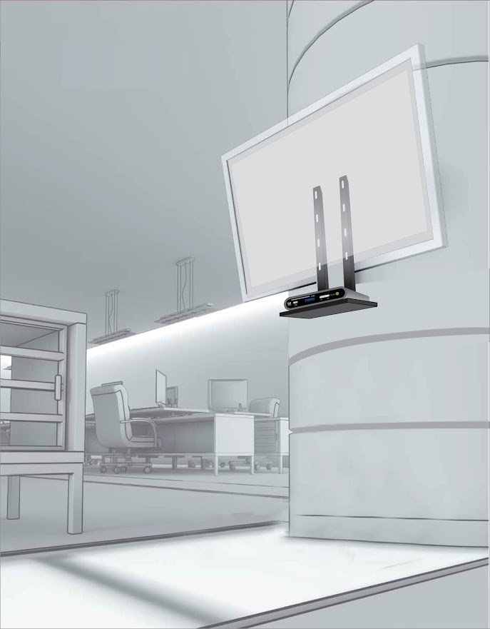 Полка универсальная для тюнера Electriclight LC-13-Black 150х190 мм черная
