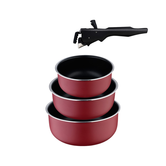 Набор ковшей Bergner Click cook BG-31608-RD 4 предмета красный