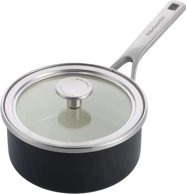 Ковш с крышкой KitchenAid Steel Core CC005999-001 20 см 2.4 л матовый черный