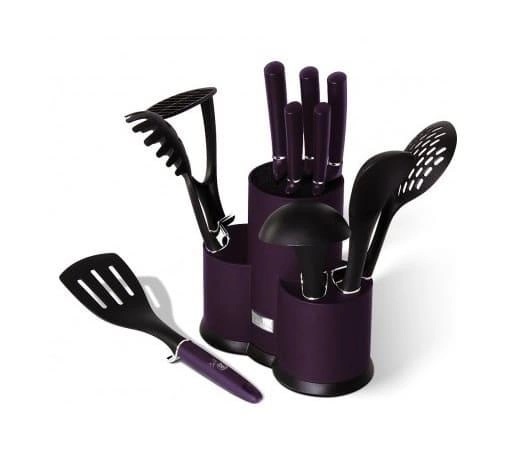 Набор ножей и кухонных принадлежностей Berlinger Haus Purple EСlipse BH-6258A 12 предметов фиолетовый