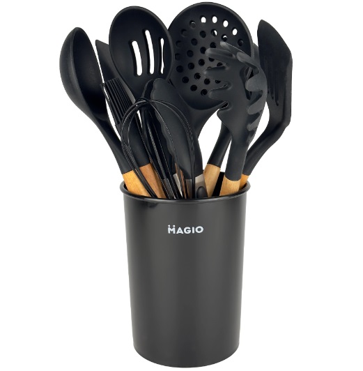 Набор кухонных принадлежностей Magio MG-1141 11 предметов черный