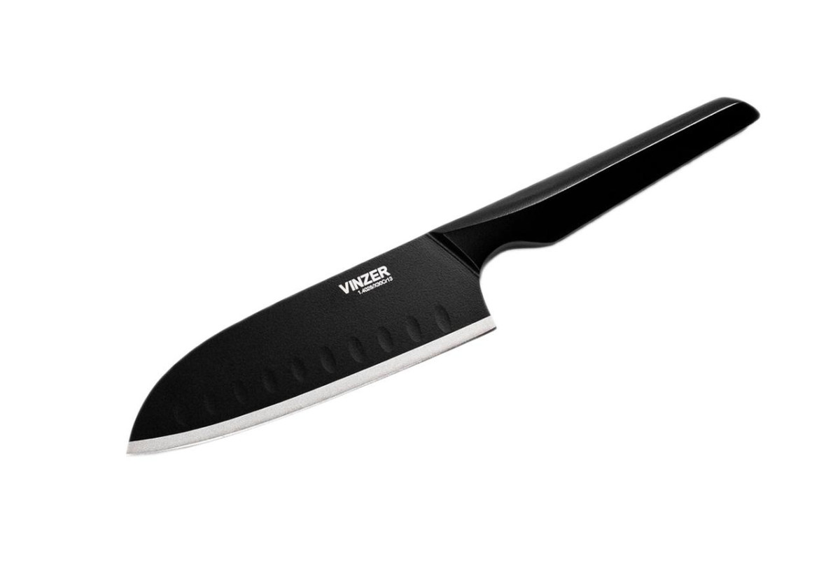 Нож Santoku Vinzer Geometry Nero Line VZ-50301 12,7 см
