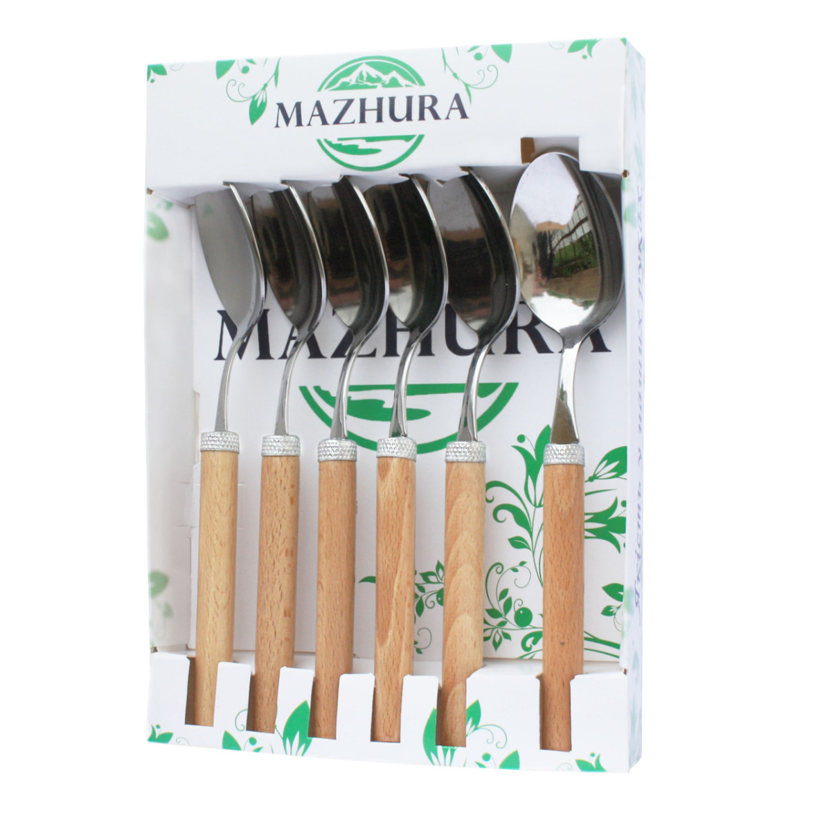 Набор столовых ложек Mazhura Beech Wood MZ-505665 6 шт Набор столовых ложек Mazhura Beech Wood MZ-505665 6 шт