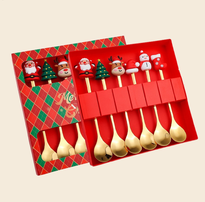 Набор чайных ложек новогодних Merry Christmas 14746 15.5 см см 6 предметов золотистый