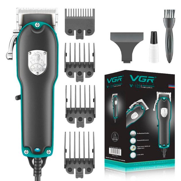 Машинка для стрижки VGR V-123 10 Вт черная