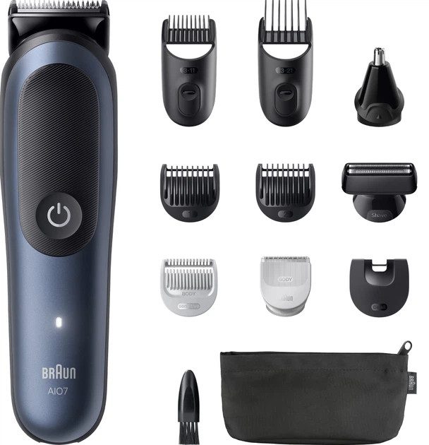 Машинка для стрижки волос Braun All-in-One Series 7 AIO7540 4 Вт синяя