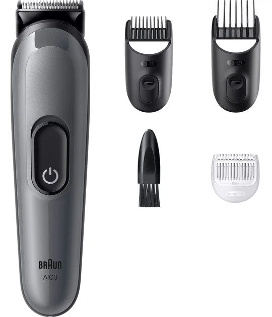 Машинка для стрижки волос Braun All-in-One Series 3 AIO3500 2 Вт серый