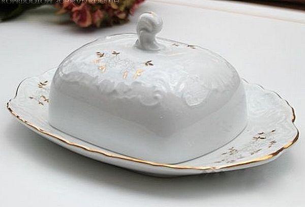 Масленка Cmielow Rococo White flower 9705-1274