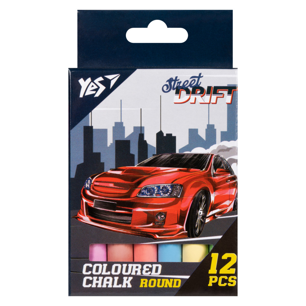 Мел цветной круглый YES Street Drift 400522 12 шт