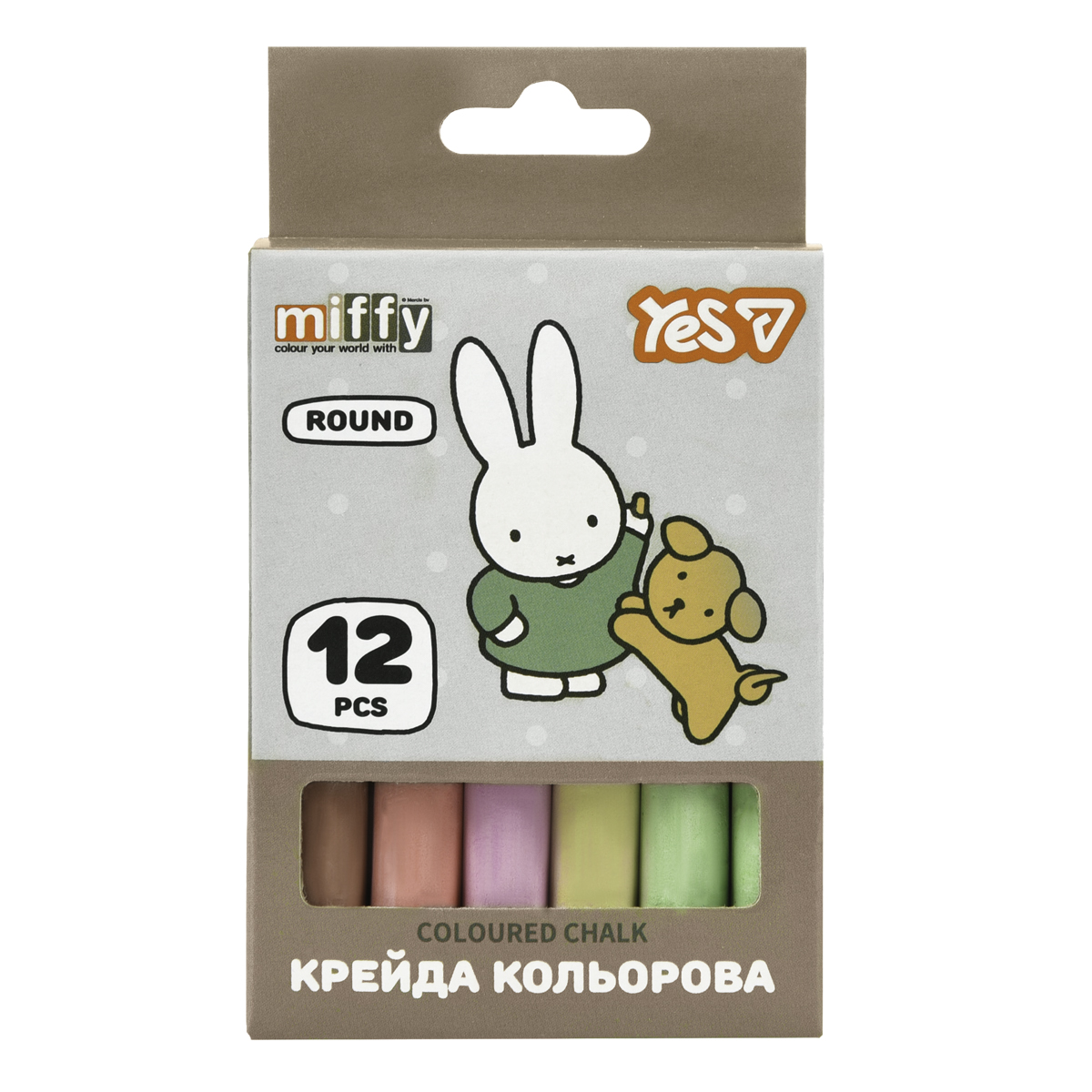 Мел цветной круглый YES Miffy 400564 12 шт