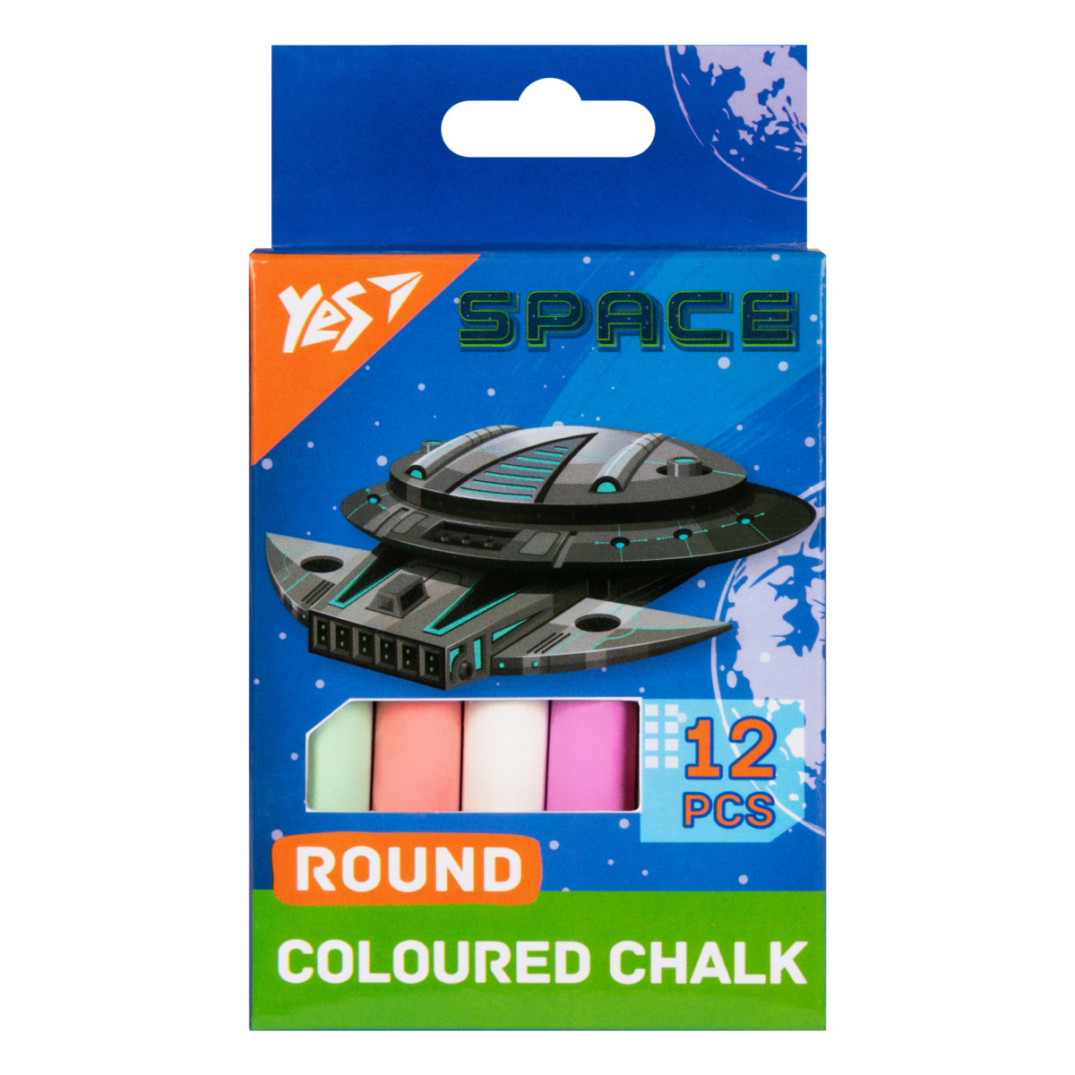 Мел цветной круглый YES Space 400521 12 шт