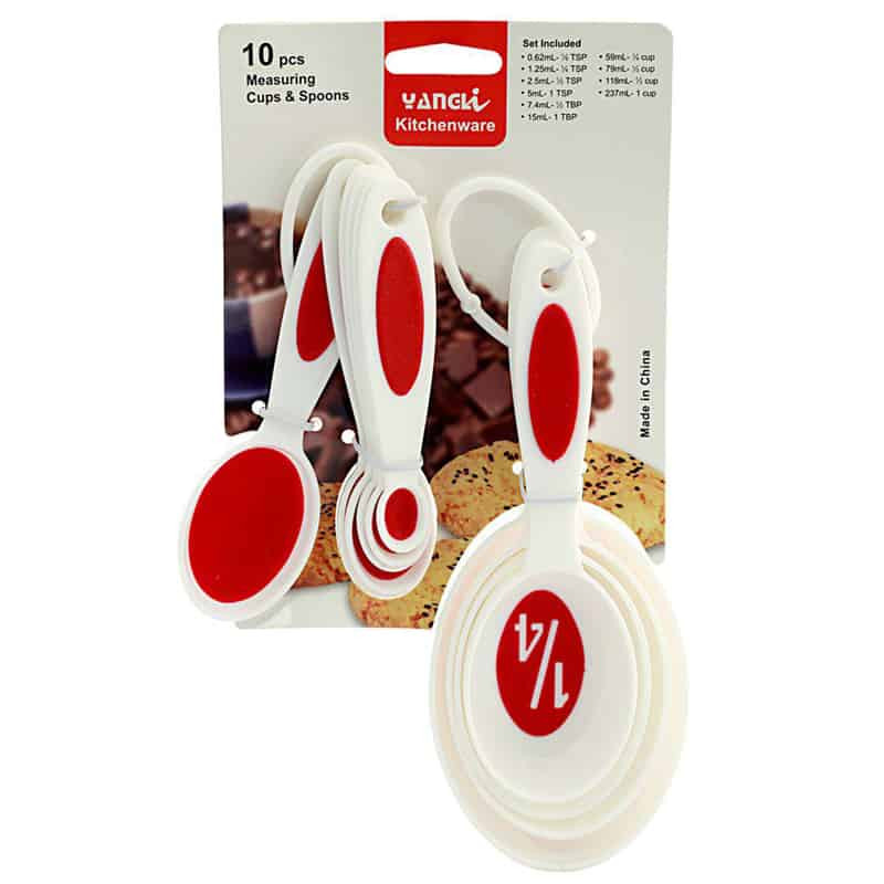 Набор мерных ложек Frico FRU-079-Red 10 шт красный