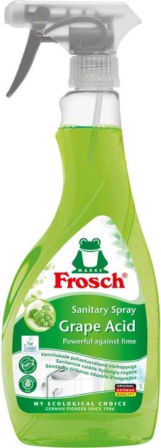 Очиститель для ванны и душа с виноградной кислотой Frosch 4009175953667 500 мл Очиститель для ванны и душа с виноградной кислотой Frosch 4009175953667 500 мл