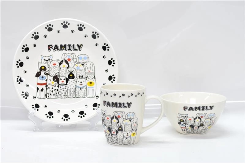 Набор детской посуды Ardesto Family AR3457DS 3 предмета белый Набор детской посуды Ardesto Family AR3457DS 3 предмета белый