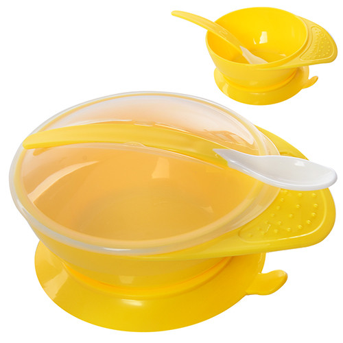 Миска с крышкой и ложкой детская Stenson R-83770 15.5х12х8 см Миска с крышкой и ложкой детская Stenson R-83770 15.5х12х8 см